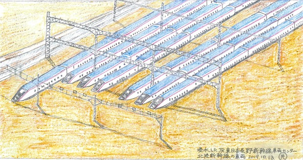 浸水したTR東日本長野新幹線車両センター